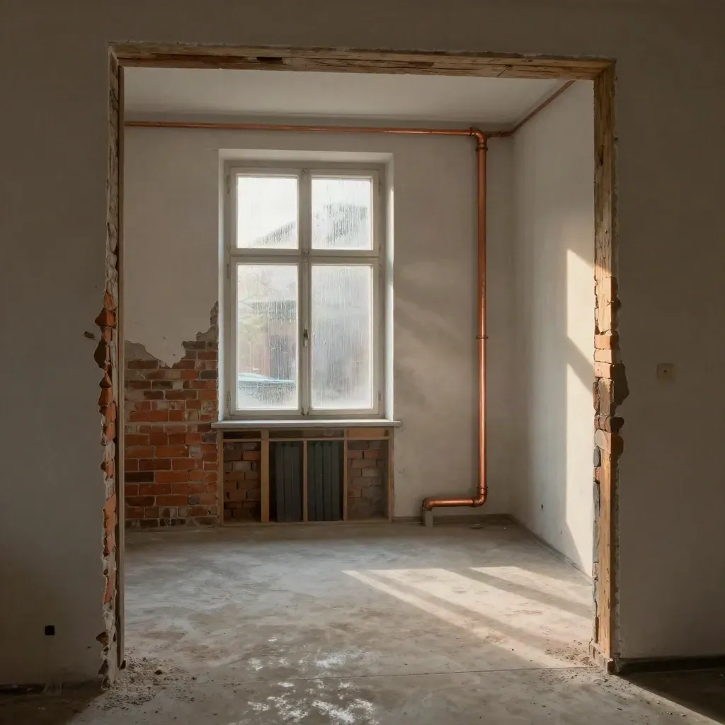 Altbausanierung in Berlin mit Putz, Backstein, Holzständern und Fensterlicht